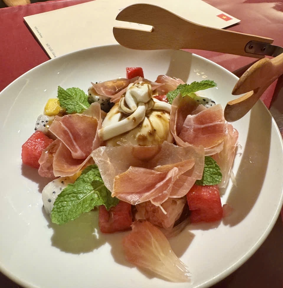Burrata Cheese Tropical Fruit Salad